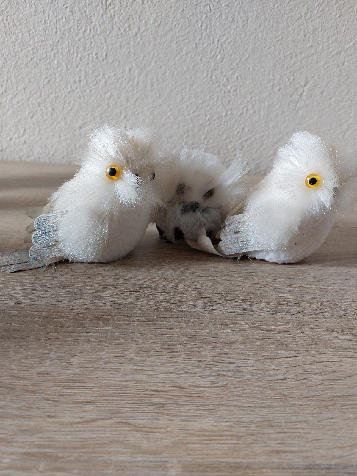 Schattige set van 3 kleine decoratieve uilen voor Kerstmis, Ophalen of Verzenden