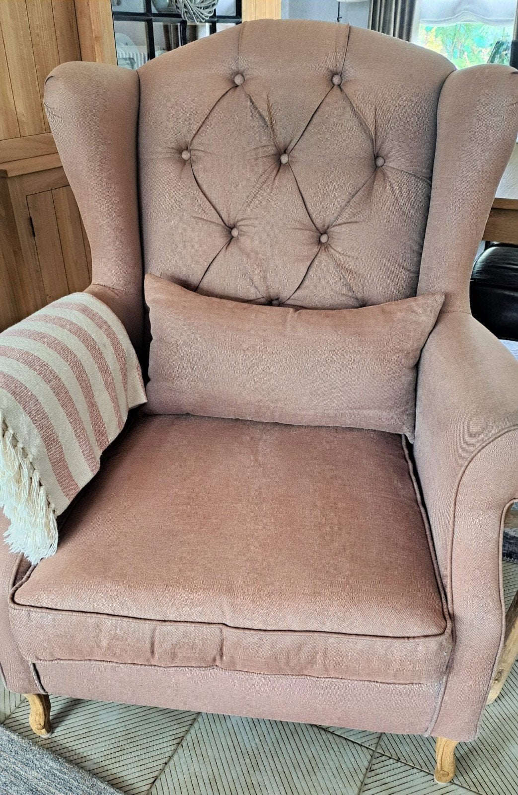 landelijke fauteuil, Ophalen, Stof