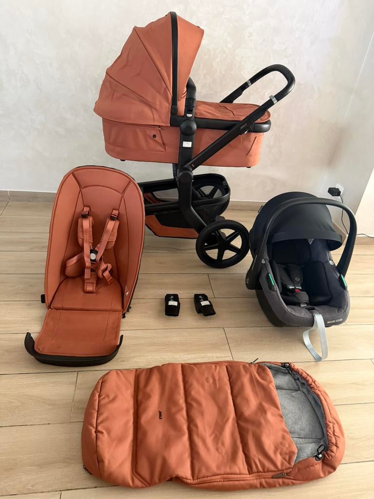 Joolz Day+ Canyon Terracotta kinderwagen 3-in-1 Set, Kinderen en Baby's, Buggy's, Zo goed als nieuw, Maxi-Cosi, Regenhoes, Verstelbare rugleuning