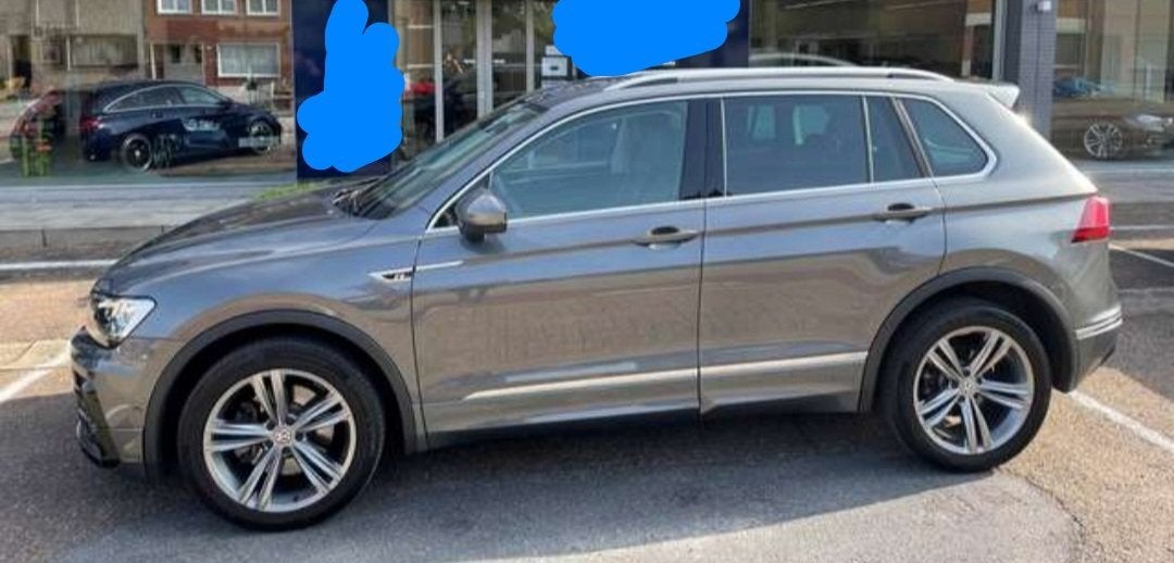 VW Tiguan rline 4m 11/2017 kleur grijs, Auto's, Volkswagen, Leder, Diesel, Particulier, Te koop