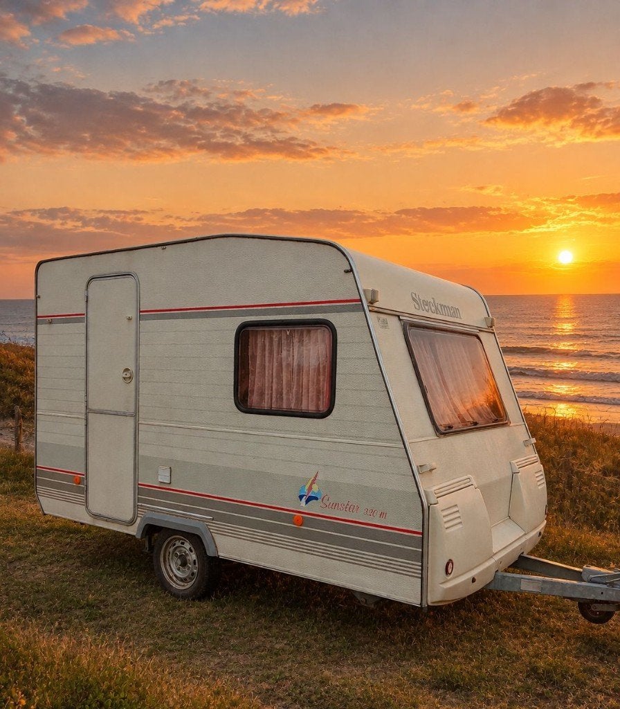 Caravane - 750 kg à partir de 2002, sans inspection 🌞 tente, Caravanes & Camping, Fenêtres ouvrantes, Sterckeman, Jusqu'à 4 m