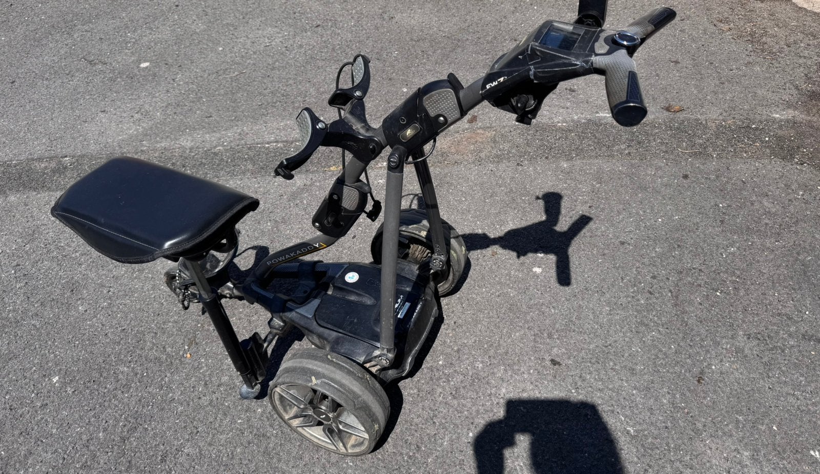 Powacaddy FW7 avec siège, Sports & Fitness, Enlèvement ou Envoi, Utilisé, Voiturette de golf