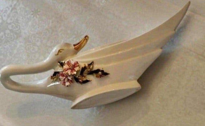 Vintage, Italiaanse zwanenschotel in goede staat., Huis en Inrichting, Handgemaakt, Wit, Ophalen of Verzenden, Zo goed als nieuw