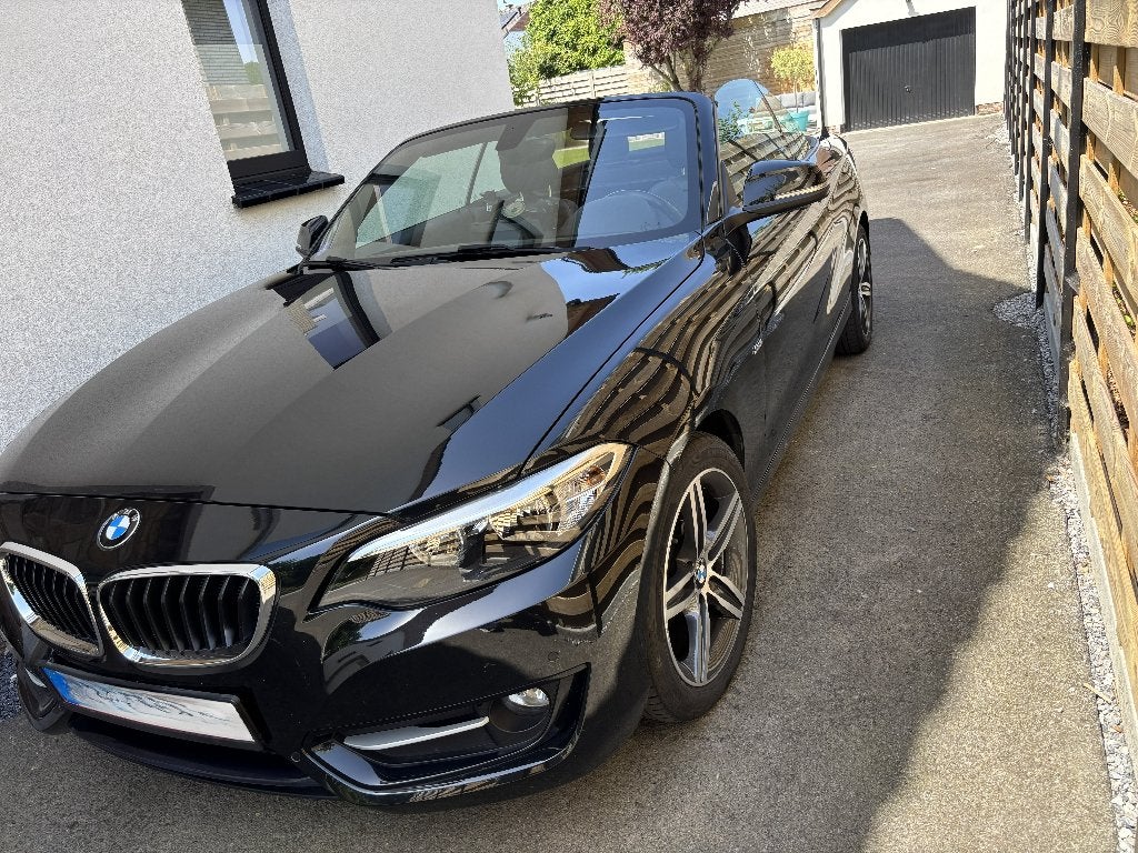 Bmw 218 i decapotable cabriolet, Cabriolet, Noir, 2 portes, Capteur de stationnement