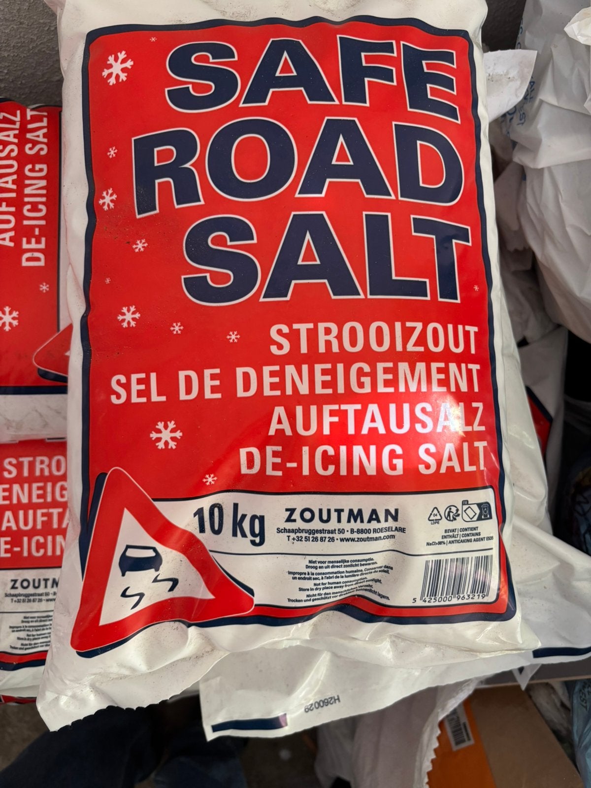 Sel de voirie, Enlèvement, Comme neuf