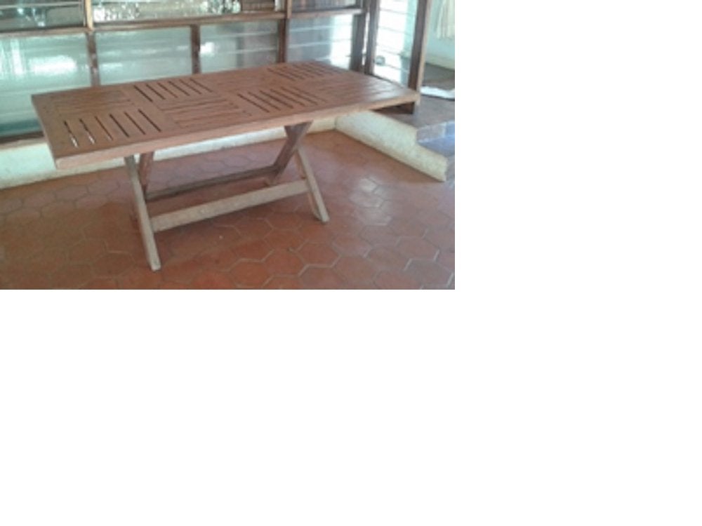 Table terrasse/jardin en bois 6-8 personnes, Jardin & Terrasse, Enlèvement, Utilisé