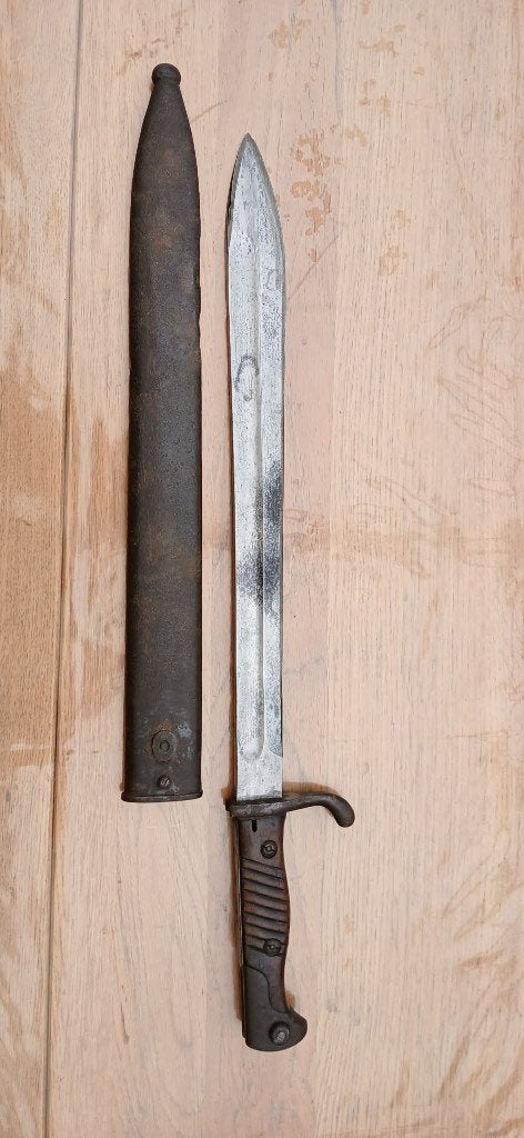 Duitse bajonet met schede uit de Eerste Wereldoorlog, Verzamelen, Ophalen of Verzenden, Landmacht, Mes of Dolk