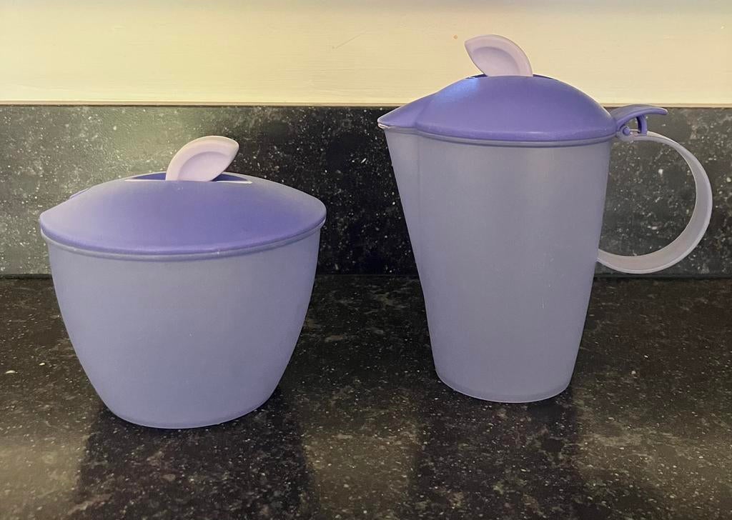 Melkkannetje en suikerpot Tupperware, Ophalen of Verzenden, Zo goed als nieuw
