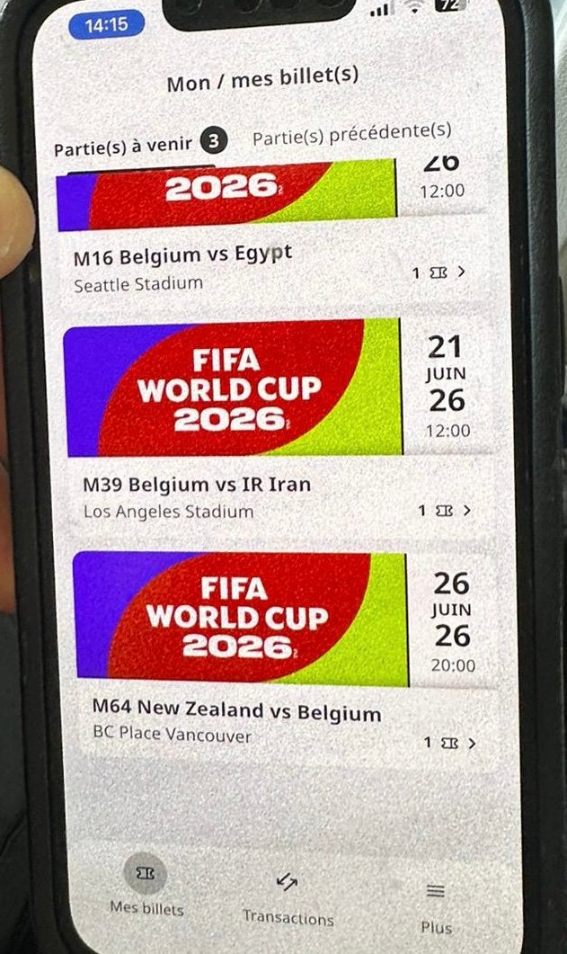 Tickets Belgique Fifa WC 2026 Belgium football, Tickets & Billets, Sport | Football