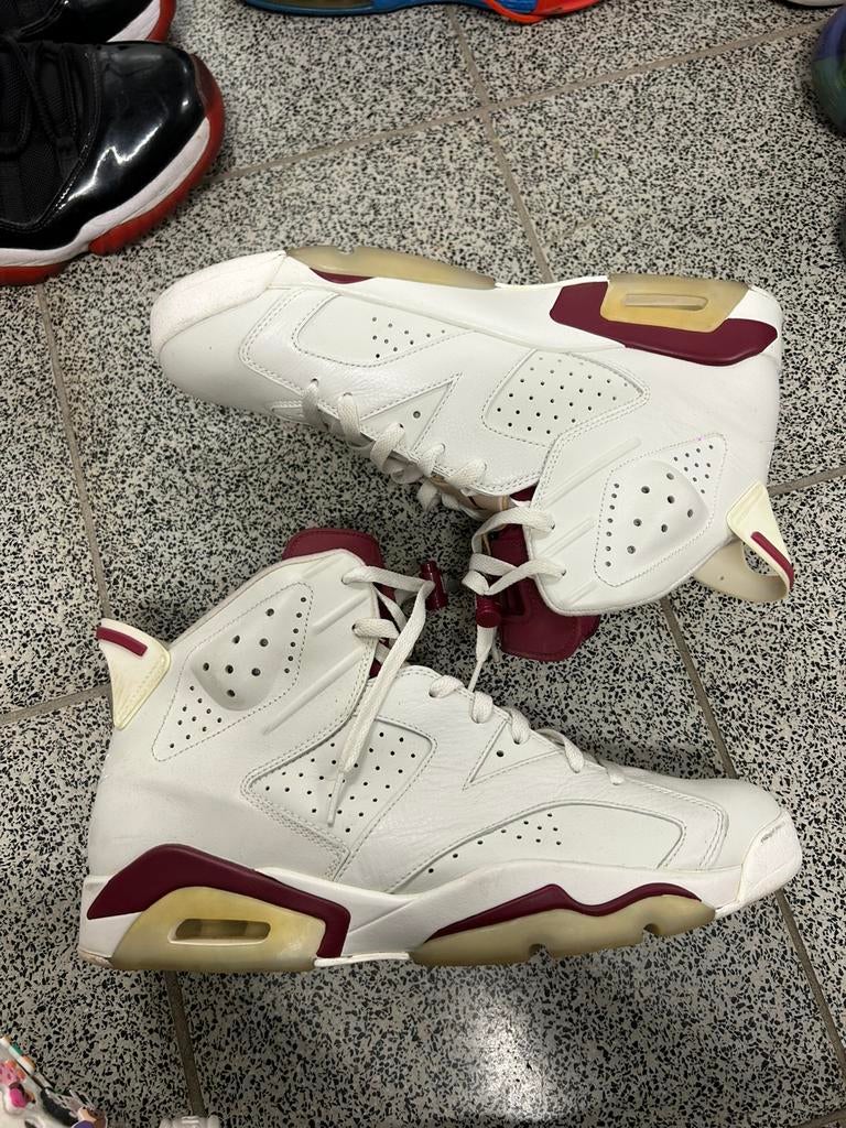 Air Jordan 6 Retro Maroon – Maat 47,5, Ophalen of Verzenden, Zo goed als nieuw, Schoenen