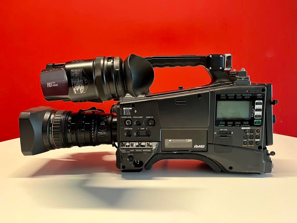 Panasonic AG-HPX600EJ 2/3 inch P2 + Fujinon 8-128mm f/1.9, Ophalen, Full HD, Panasonic, Zo goed als nieuw