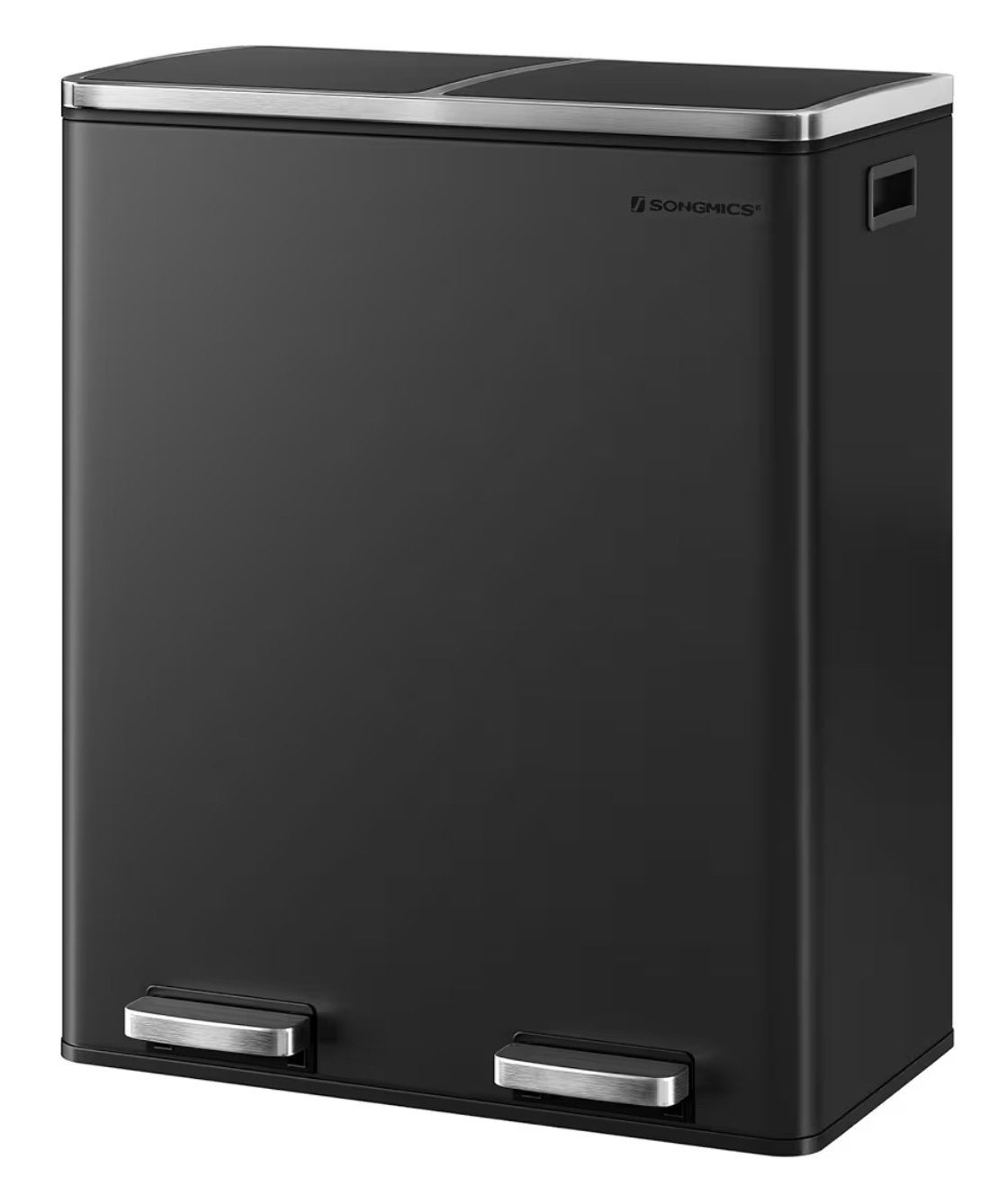 Poubelle de tri SONGMICS 2 x 30 L – Noire – Excellent état, Ophalen, Zo goed als nieuw