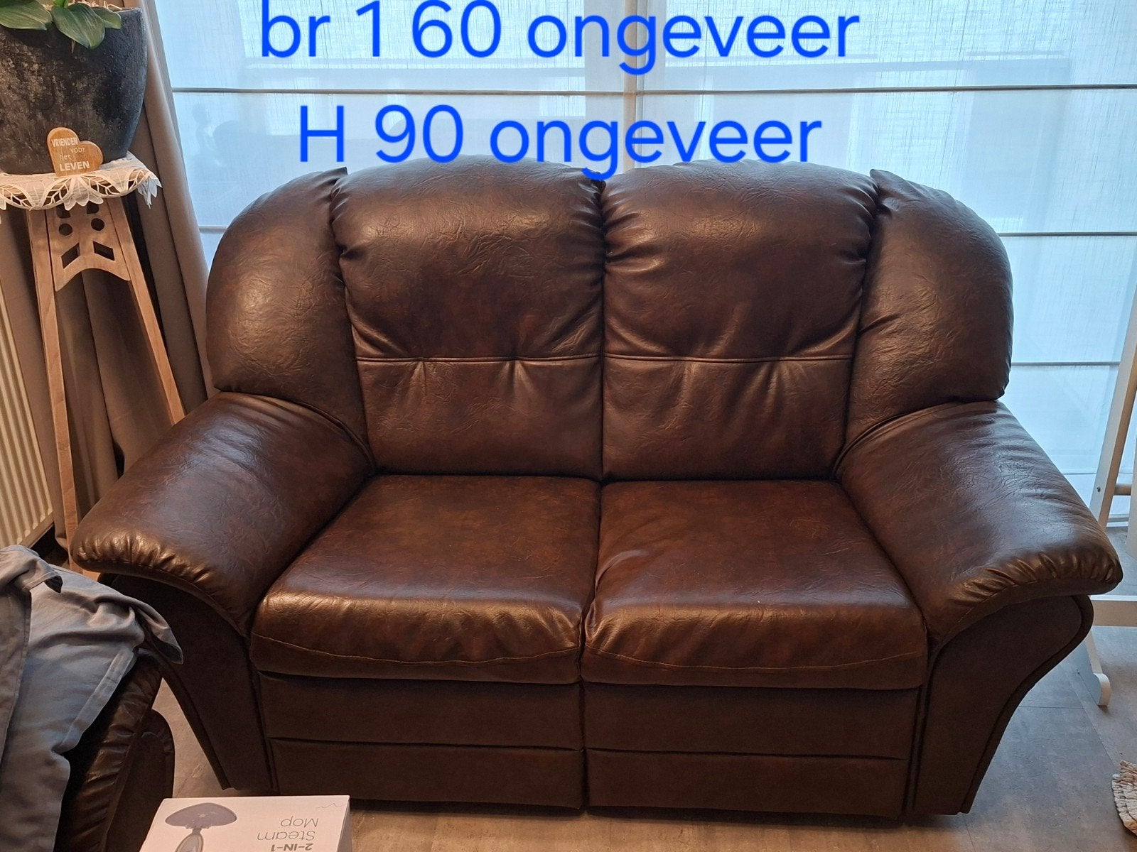 lederen salon 2 voor de prijs van 1, Huis en Inrichting, Ophalen, Gebruikt, Leer