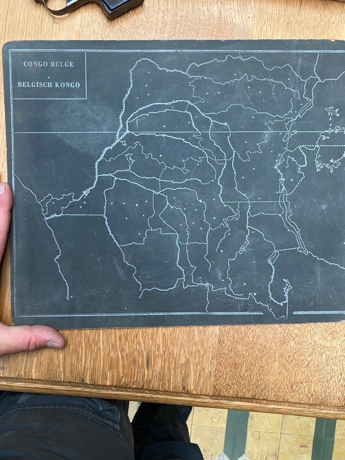 Ardoise ecole carte Congo Belge, Enlèvement ou Envoi, Comme neuf