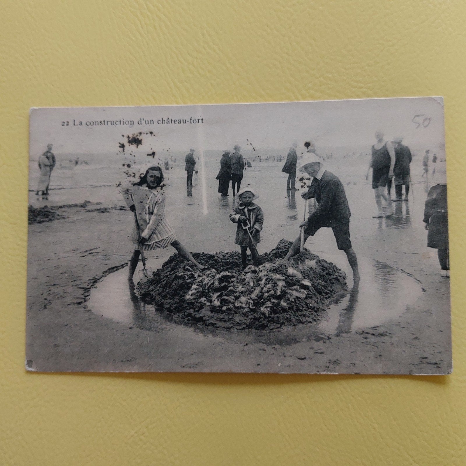 oude postkaart : aan zee 1919, Ophalen of Verzenden