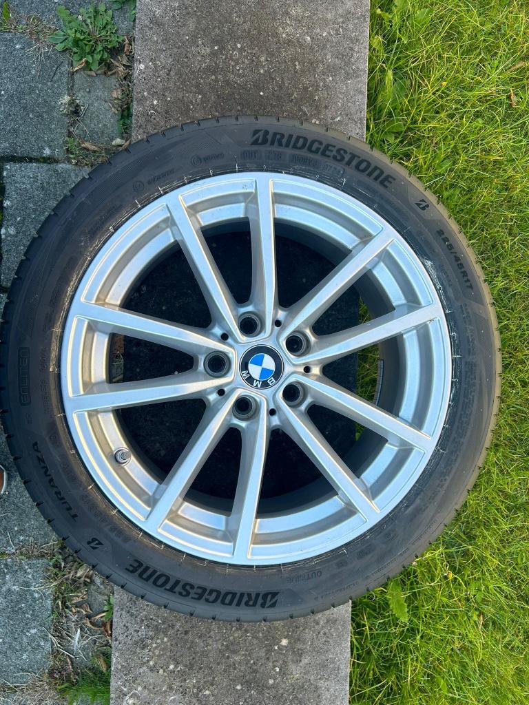 BMW velgen met Bridgestone banden 225/45R17, Ophalen, Nieuw, 17 inch, Band(en)