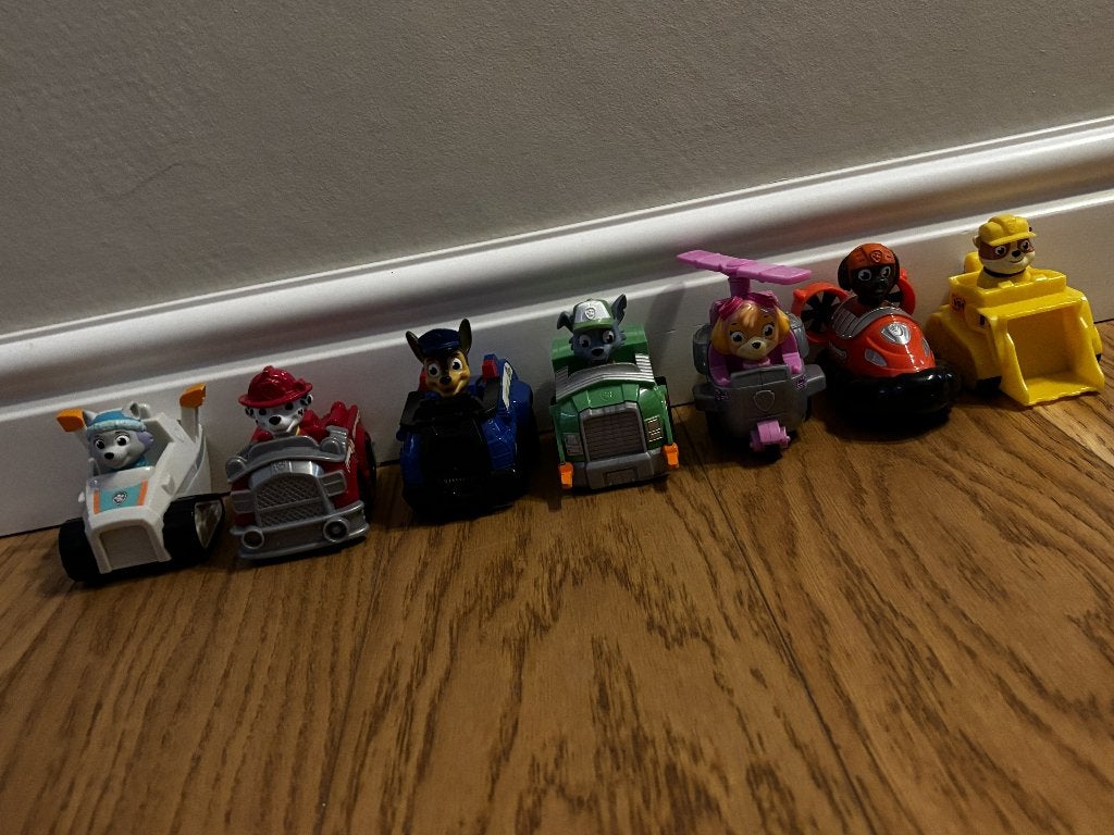 PAW PATROL 7 speelgoedvoertuigen, Enlèvement, Comme neuf
