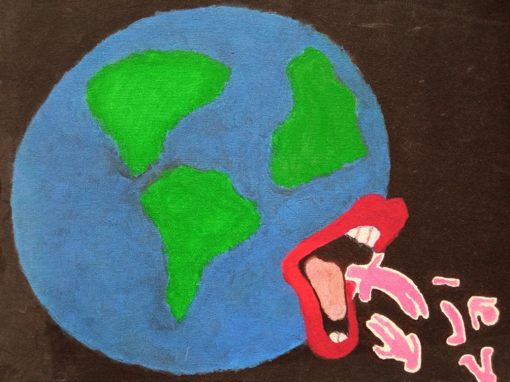 Tableau, Antiek en Kunst, Kunst | Schilderijen | Klassiek, Ophalen, Acrylverf, Overige stijlen, Doek