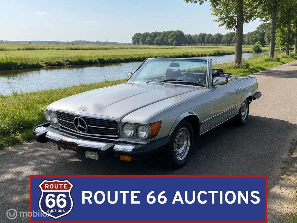 Mercedes-Benz 450 SL | 1978 | Route 66 Auctions, Auto's, Zwart, Mercedes-Benz, Bedrijf, Handgeschakeld