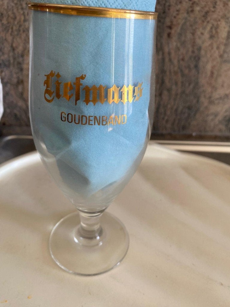 Bierglas Liefmans Goudenband, Ophalen, Zo goed als nieuw, Bierglas