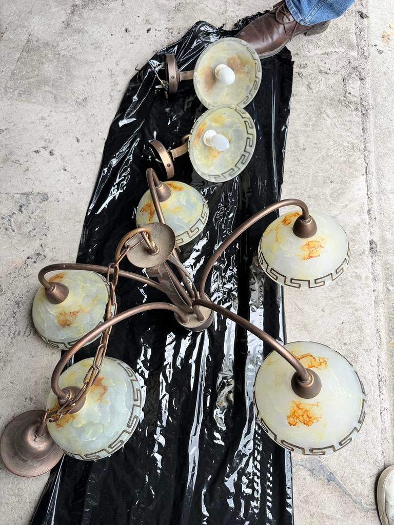 Lustre pour maison, Maison & Meubles, Enlèvement, Utilisé, Verre, Vintage