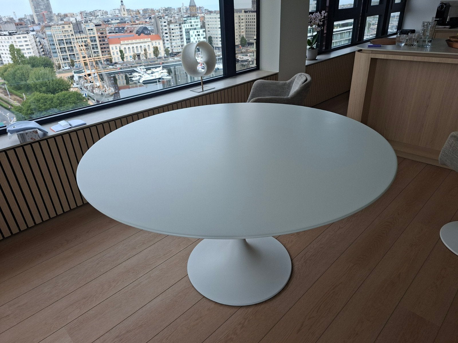 Ronde witte tafel 1m37 diameter -perfecte staat, Ophalen