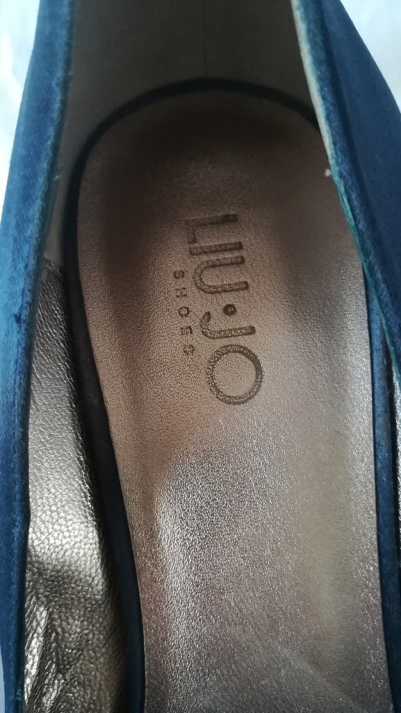 424B* LIU JO prachtige blauwe volledig lederen pumps (40), Kleding | Dames, Schoenen, Pumps, Liu Jo, Zo goed als nieuw, Verzenden