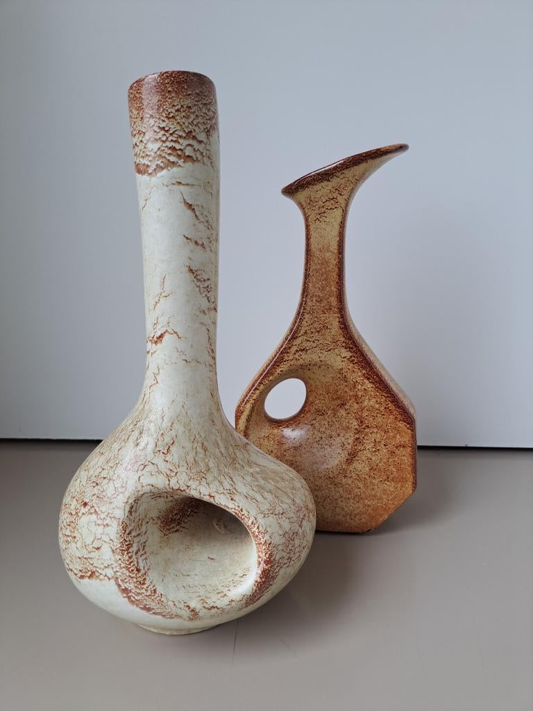 2 vintage Italiaanse vazen prijs voor de set., Ophalen of Verzenden