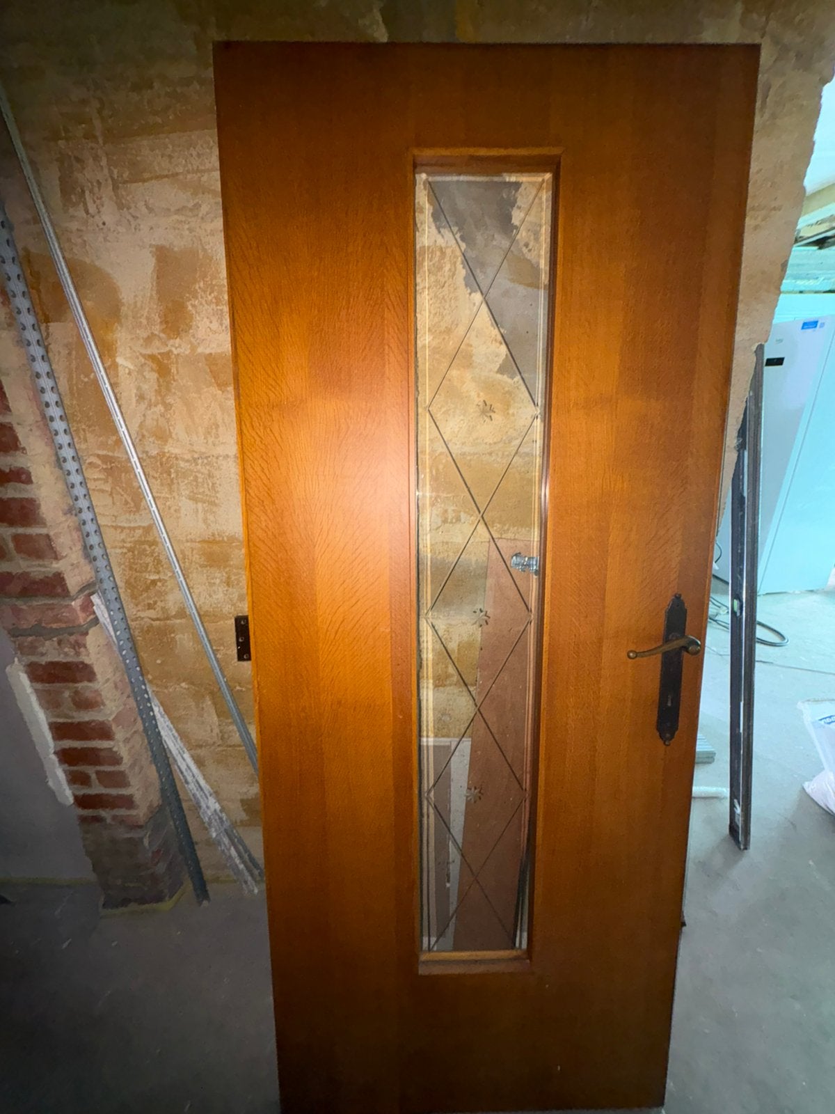 Deuren met ruitpatroon / glas-in-lood look (3 stuks), Doe-het-zelf en Bouw, Ophalen, 80 tot 100 cm, Binnendeur, 200 tot 215 cm