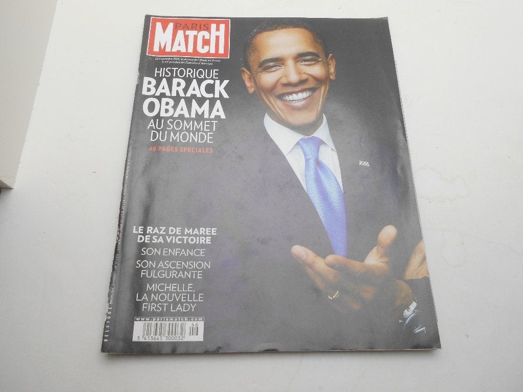 ancien Paris Match 2008 Barack Obama, Livres, Enlèvement ou Envoi, Utilisé