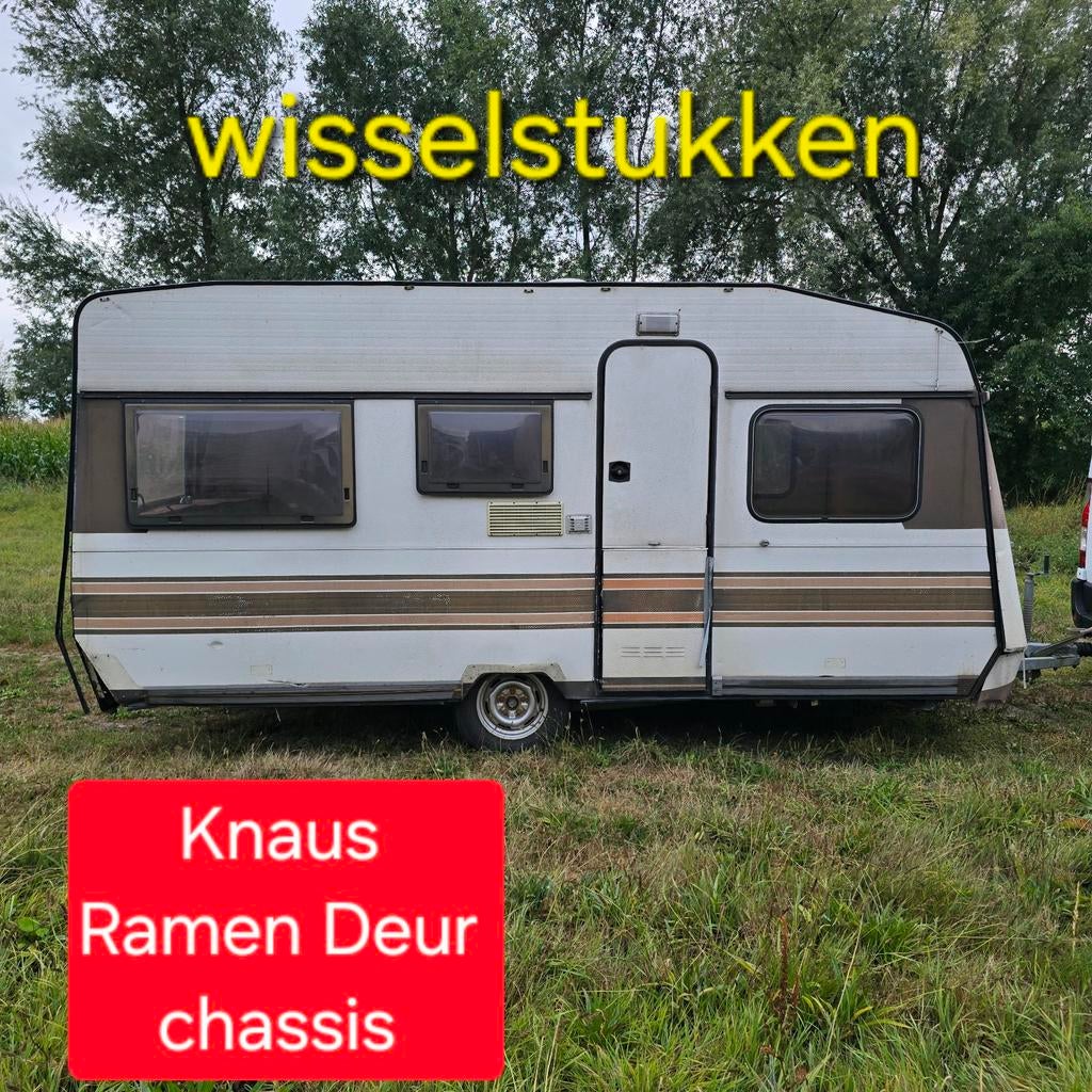 Caravan Knaus wisselstukken raam deur disselbak chassis bouw, Ophalen