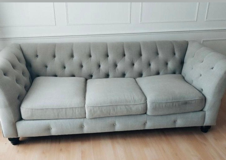 Canape 3 places style Chesterfield, Enlèvement, Comme neuf