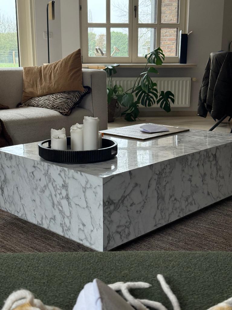 Marmerlook salontafel Westwing, Maison & Meubles, Tables | Tables de salon, 100 à 150 cm, Moins de 50 cm, Enlèvement, Utilisé