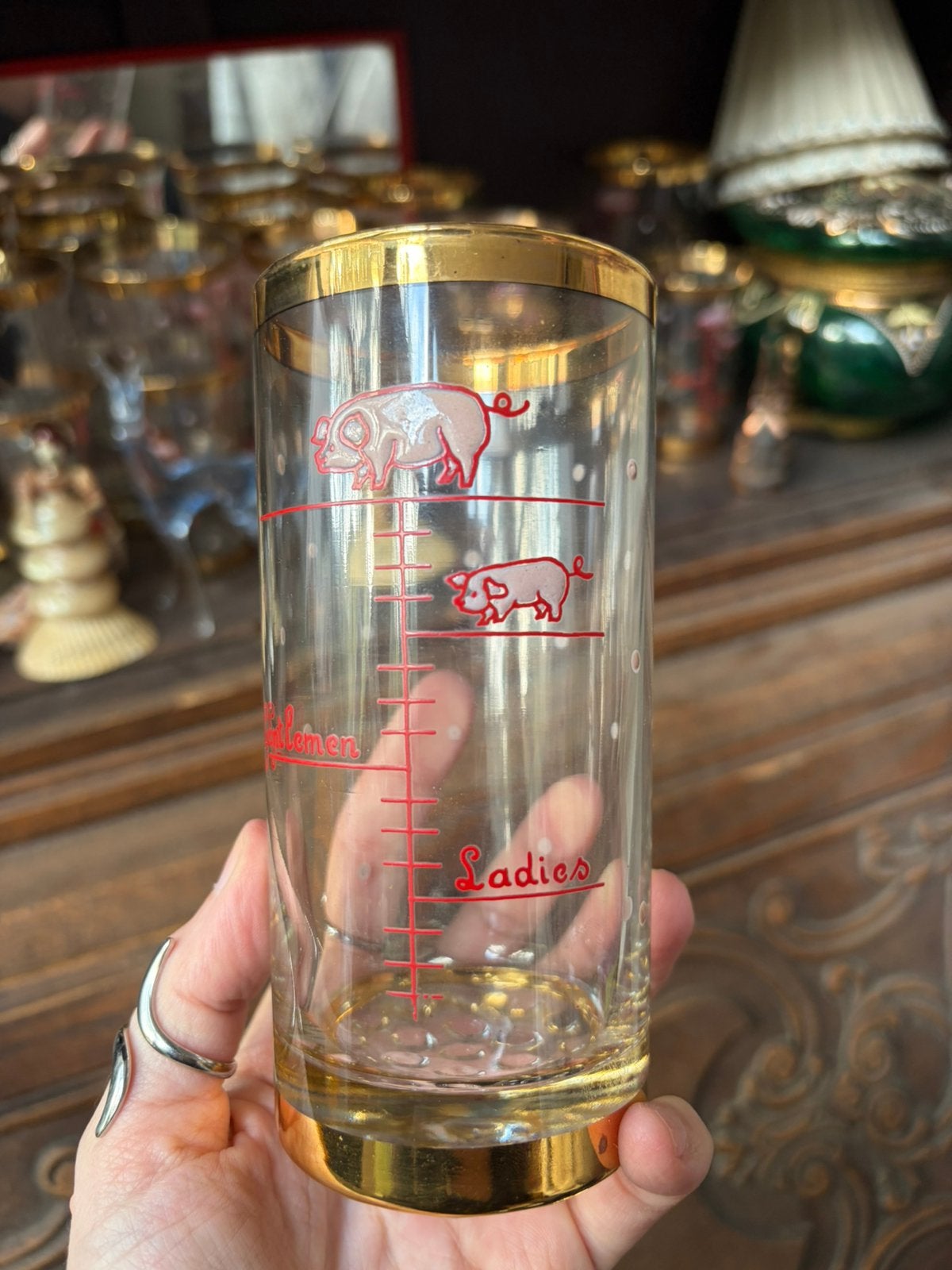 Verres a shot et liqueur Cochons, Enlèvement, Comme neuf, Verres et Verres à shot