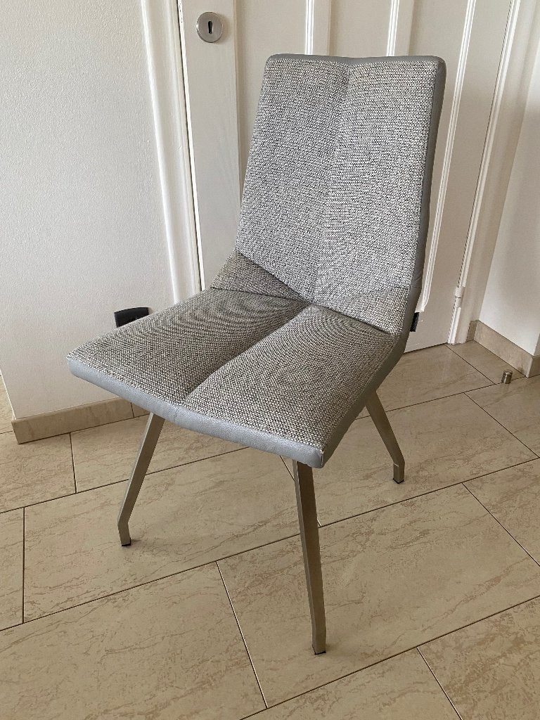 Xooon Stoelen eetkamer, Huis en Inrichting, Stoelen, Gebruikt, Vijf, Zes of meer stoelen, Metaal, Stof, Grijs, Ophalen