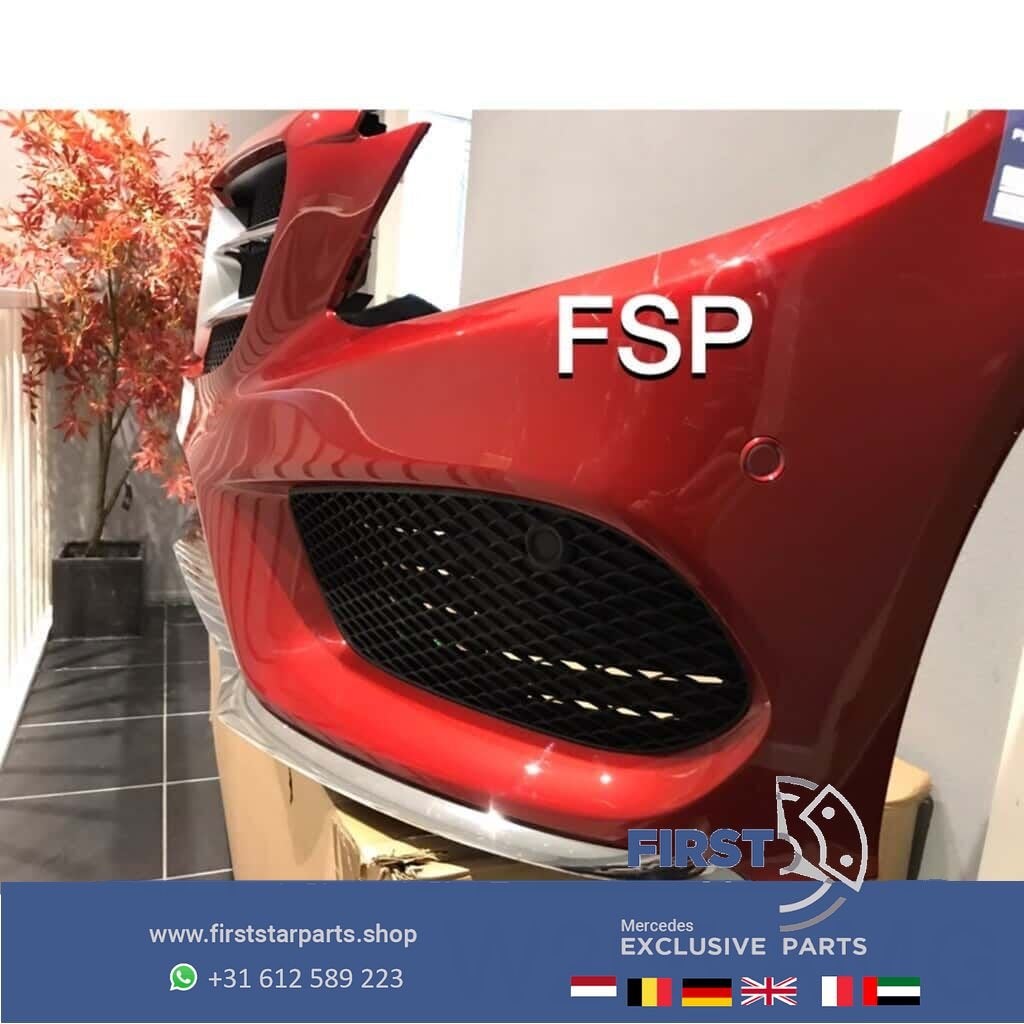 W205 C205 AMG LINE VOORBUMPER COMPLEET Mercedes C Klasse ROO, Gebruikt, -, Voor, Ophalen of Verzenden