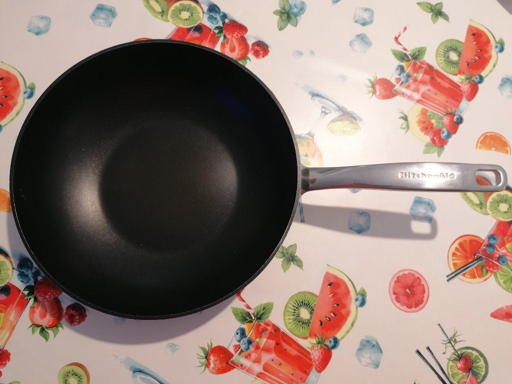 WOK PAN KITCHENAID, Gebruikt, Aluminium, Ophalen of Verzenden, Keramische plaat