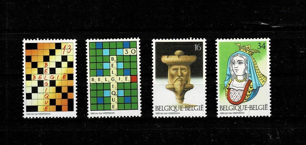 EUROPE BELGIQUE JEU D'ECHECS 4 TIMBRES NEUFS -  VOIR SCAN, Enlèvement, Non oblitéré, Neuf, Sport