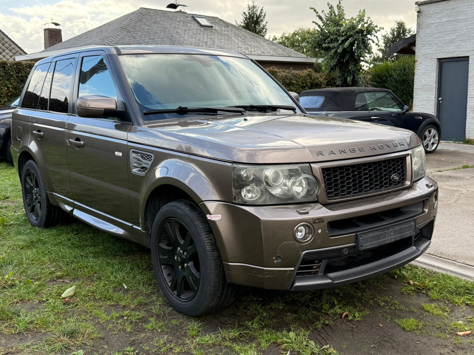Range rover 2.7TDV6 2007 290.113km lichte vracht, Auto's, Automaat, https://public.car-pass.be/verify/5429-5189-9635, Zwart, Bruin