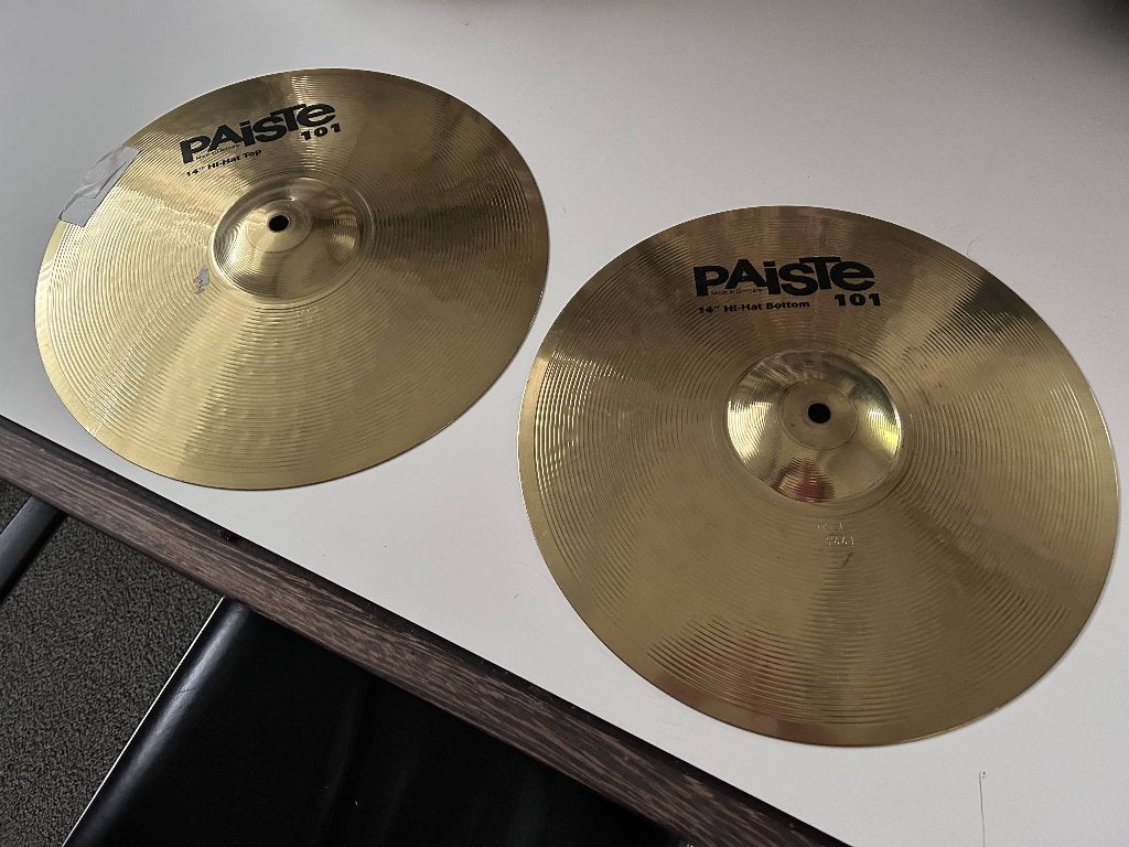 Paiste serie 101 hi hat en ride bekkens, Ophalen, Zo goed als nieuw
