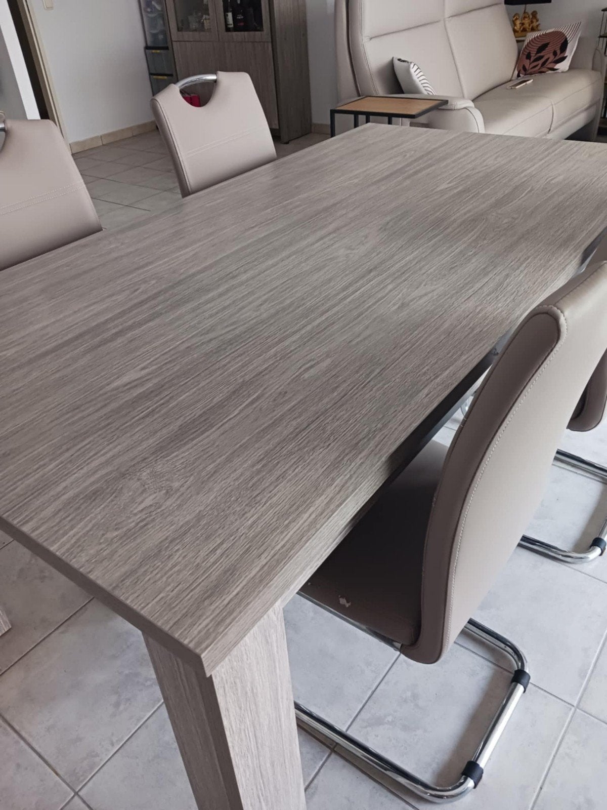 Eettafel en 4 stoelen, Maison & Meubles, Tables | Tables à manger, 150 à 200 cm, Cinq personnes ou plus, Enlèvement, Utilisé