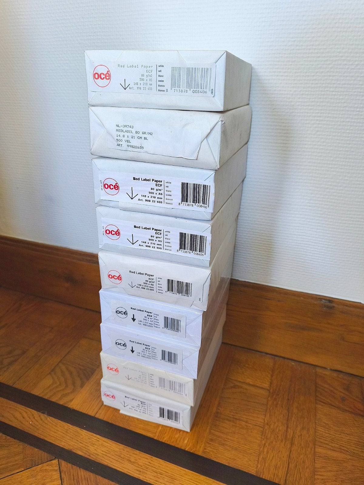 9 x Premium Red Label A5 papier Océ, Ophalen of Verzenden, Nieuw