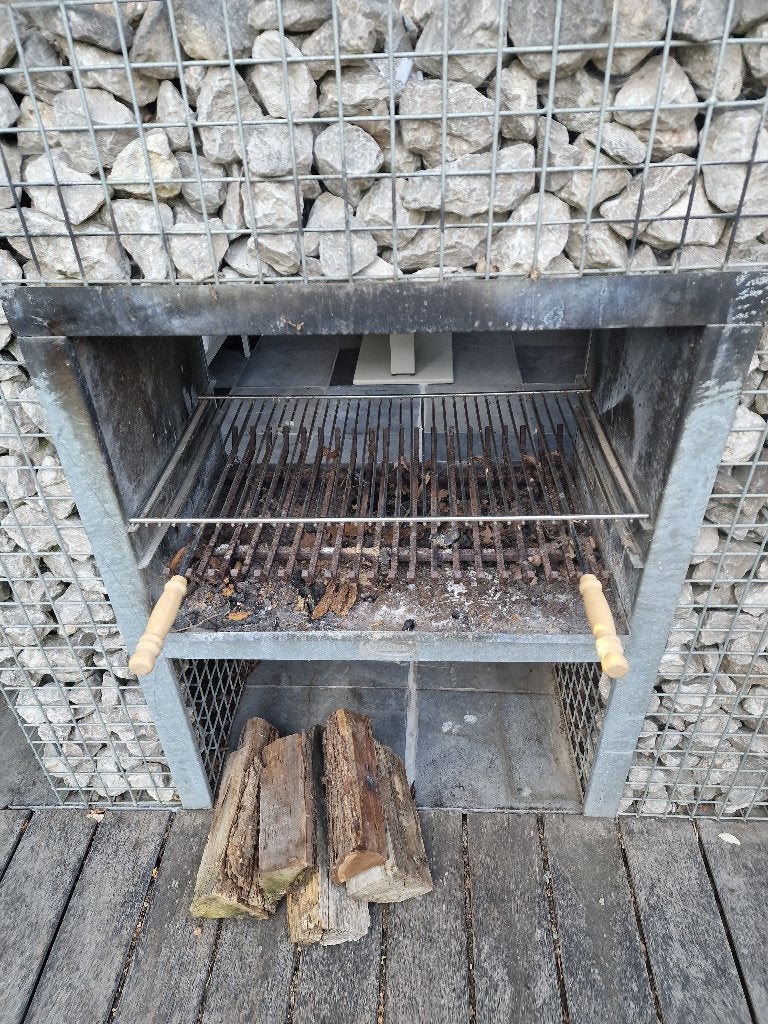Schanskorf open haard en barbecue, Tuin en Terras, Tuinhaarden, Ophalen, Zo goed als nieuw