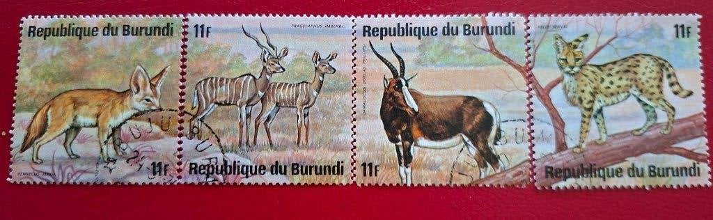 Postzegel Burundi OBP 692/95, Ophalen of Verzenden, Gestempeld