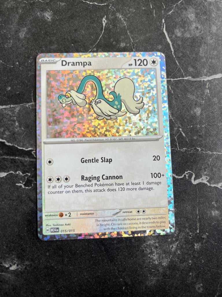 Drampa 015/015 McDonald’s Pokemon Card Holo NM, Hobby en Vrije tijd, Ophalen of Verzenden, Zo goed als nieuw