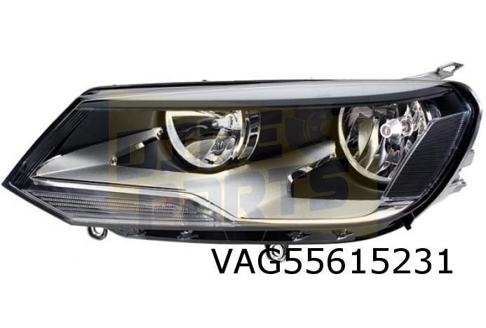 Volkswagen Touareg (3/10-10/14) Koplamp Links (halogeen) Ori, -, -, Nieuw, -