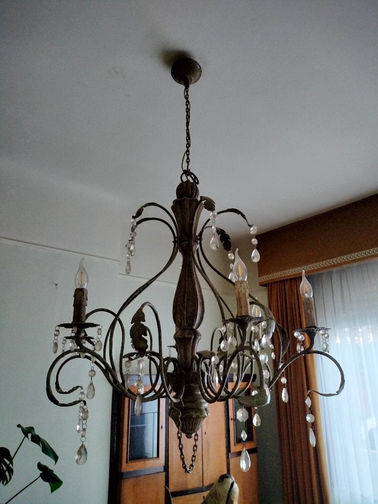 lustre rural, Maison & Meubles, Lampes | Lustres, Comme neuf, Métal, Enlèvement