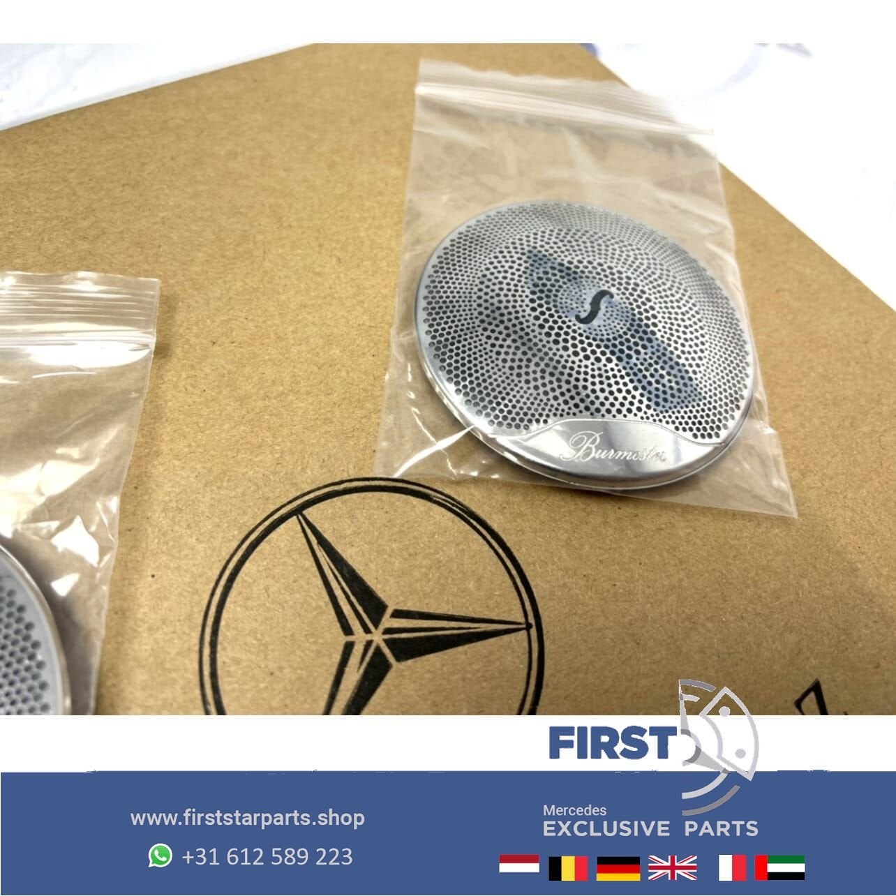 AMG BURMESTER SPEAKER COVERS Mercedes C E KLASSE CHROOM EMBL, Utilisé, -, -, Enlèvement ou Envoi