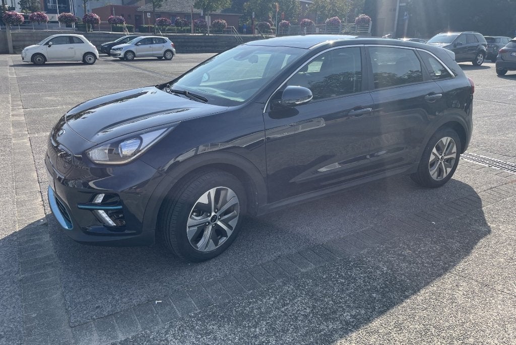 Kia e-Niro, Auto's, Zwart, Blauw, Leder en Stof, Elektrisch