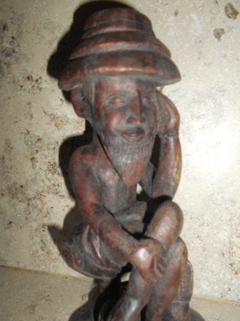 Afrikaans houten beeld - CAJ Bissau, Ophalen of Verzenden, Afrika, Hout, Beeld